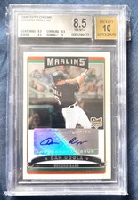 Dan Uggla Autograph Auto Signed 2006 Topps Chrome #354 MLB Baseball Marlins BGS 
