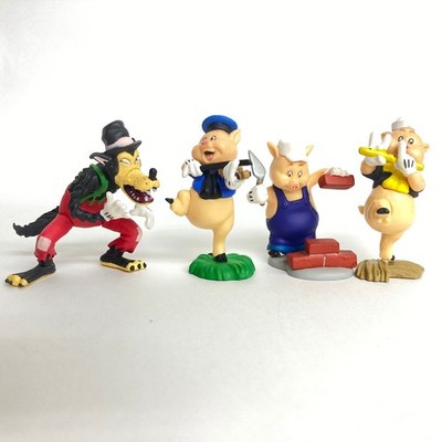 Choco Party Disney Mini Figure Three Little Pigs Set of 4 Tomy Japan