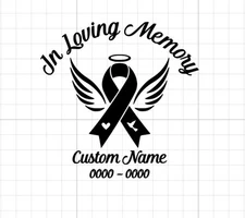 Personalized In Loving Memory Or Forever In My Heart Vinyl Decals 