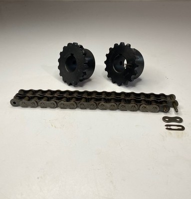 GLOBAL Coupler Set & Roller Chain C4016HX1'' 1'' Bore #40 Chain KIT (NEW)