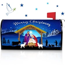 Nativity Magnetic Mailbox Cover Merry Christmas Nativity Scene Mailbox Covers...