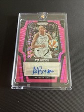 2025 Panini Prizm WNBA- A'Ja Wilson #SG-AW Pink Pulsar Autograph /35