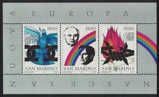 San Marino Gorbatchov Bush Bird  Birth of a New Europe  MS 1991 MNH SG#MS1411