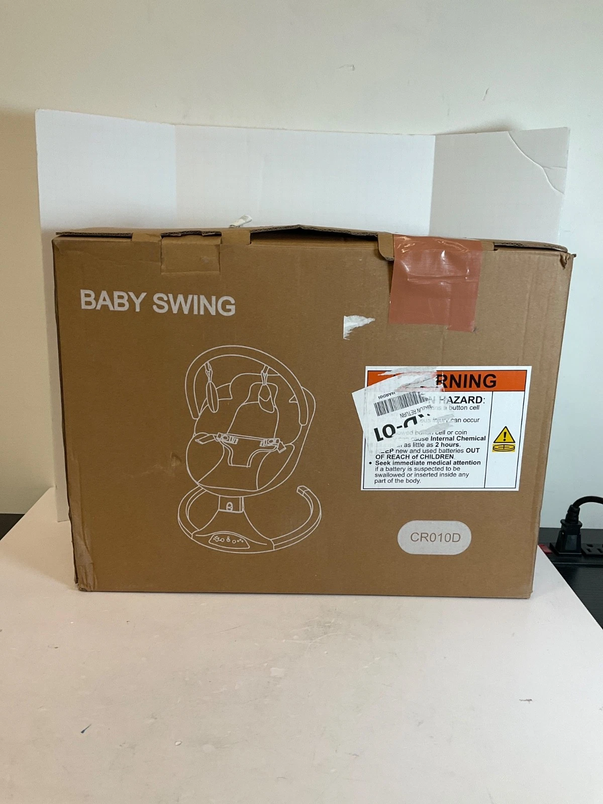 Electric Baby Swing for Infants w/ Remote Control, 5 Speeds, Music, Gray
Opens in a new window or ta
