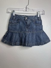 Vintage Y2K 2000s Levi s Denim Skirt Girls 6 Ruffle Country Western