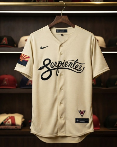 Arizona Diamondbacks Dbacks Serpientes City Connect Jersey Beige FULL SIZE