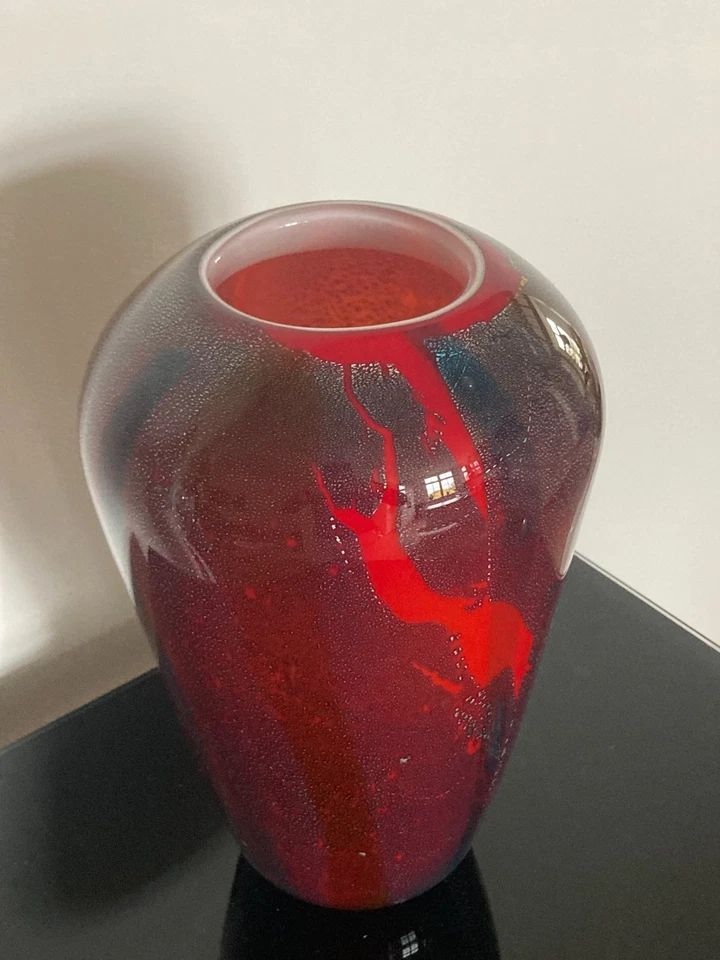 Vintage/Retro Vase, Glas, Rot, Gebraucht, wie neu - Bild 2 von 4