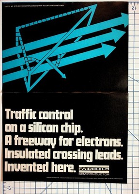 Fairchild Semiconductor Vintage Ad Solid State Circuits Silicon Chip Patent