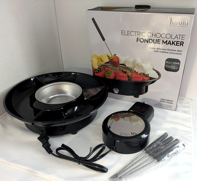 Kusini Electric Chocolate Fondue Maker All In One Pot Set-New In Box