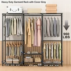 Garment Rack Hanging Rack Heavy Duty Clothes Rack Adjustable Closet Organizer