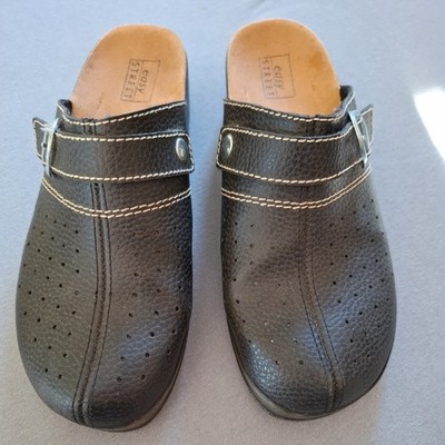 easy street Clogs Gr. 38 schwarz Absatz Hausschuhe Super Zustand Damen