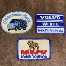 ๐ฅ 3 Vintage Mack Volvo Mercedes Benz Truck Cap Coat Patches Rare ๐ฅ Embroidery
