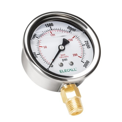 #ad ELECALL 3000psi Silicone Oil Filled Hydraulic Pressure Gauge for Water Oil Pr... $16.93