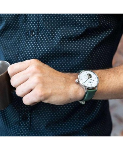 ZEPPELIN Men Analog Automatic Casual Watch Classic Dress White Dial Waterproof R - Picture 2 of 8