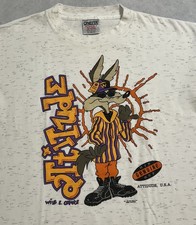Vintage 1993 Looney Wile E. Coyote Warner Bros Attitude XL Single Stitch
