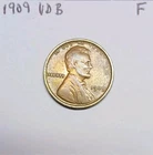 1909 (P) VDB Lincoln Wheat Cent  Fine Philadelphia Mint