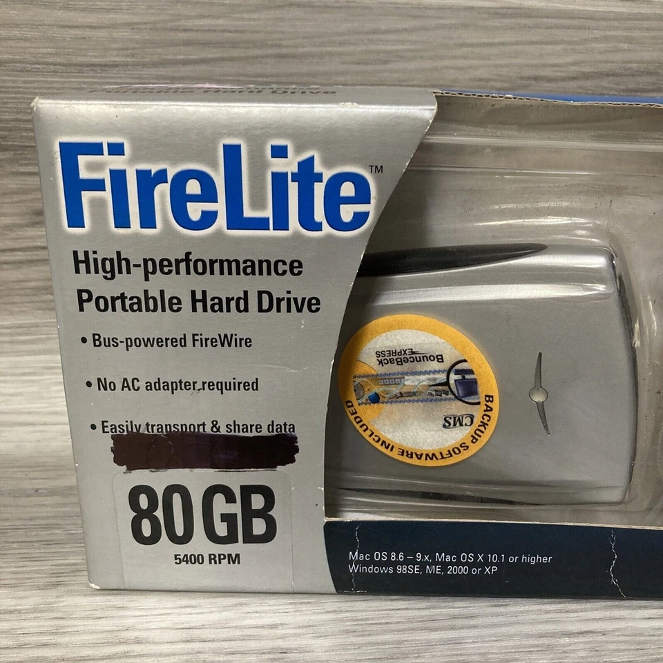 USBFLB80 SmartDisk FireLite 80GB USB External+ CMS BounceBack Backup Software - Image 2 of 4