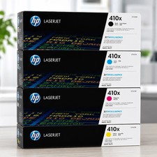 Genuine HP 410X High Yield Original LaserJet Toner Set 4-Pack CMYK CF410X CF411X