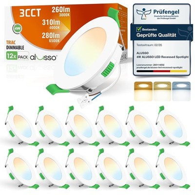 ALUSSO LED Einbaustrahler 68mm Dimmbar 3000K