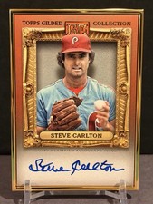 2024 Topps Gilded Collection Steve Carlton Gold Framed Autograph Phillies MLB