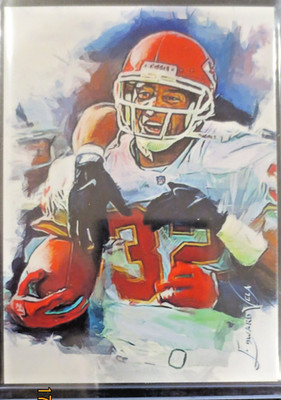 Marcus Allen #4 Art Card Limited 39/50 Edward Vela Signed (Kansas City Chiefs)