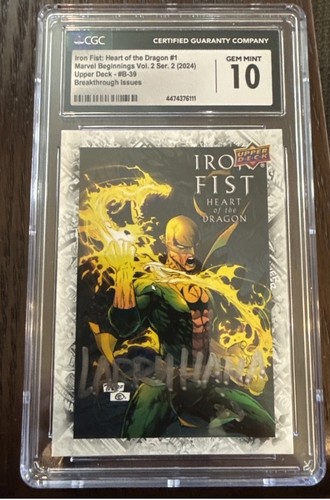 2024 Marvel Beginnings Vol.2 Series2 Iron Fist Larry Hama Auto B-39 CGC 10 MINT!