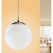 Suspension Lamp with 1 Light Modern White Sphere Collection GL1171