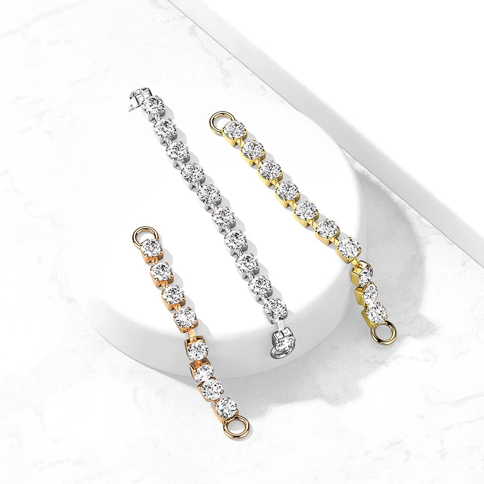 Cadena Conector con Juego de Joyas Se puede utilizar para conectar cualquiera de tus joyas corporales Foto 4 de 4