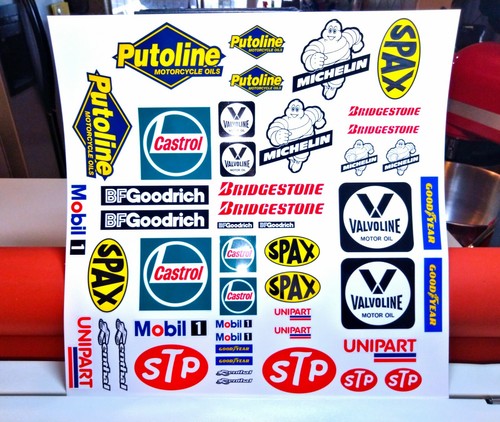 Sponsor Logo Decal Sheets - 48 total graphics included! - Afbeelding 1 van 1