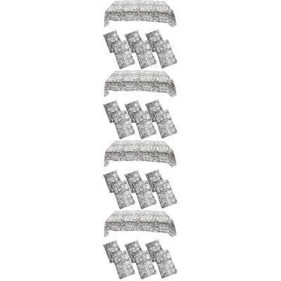  4 Pieces Kieselstein-Tischdecke Mittelalterliche Party Ritter Fest