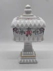 Westmoreland Milk Glass Vintage Lidded Wedding Box Pedestal Candy Dish Compote