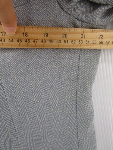 VINTAGE Brooks Brothers Blazer Men 42 Blue Tweed Sport Coat Herringbone Jacket * - Picture 7 of 19