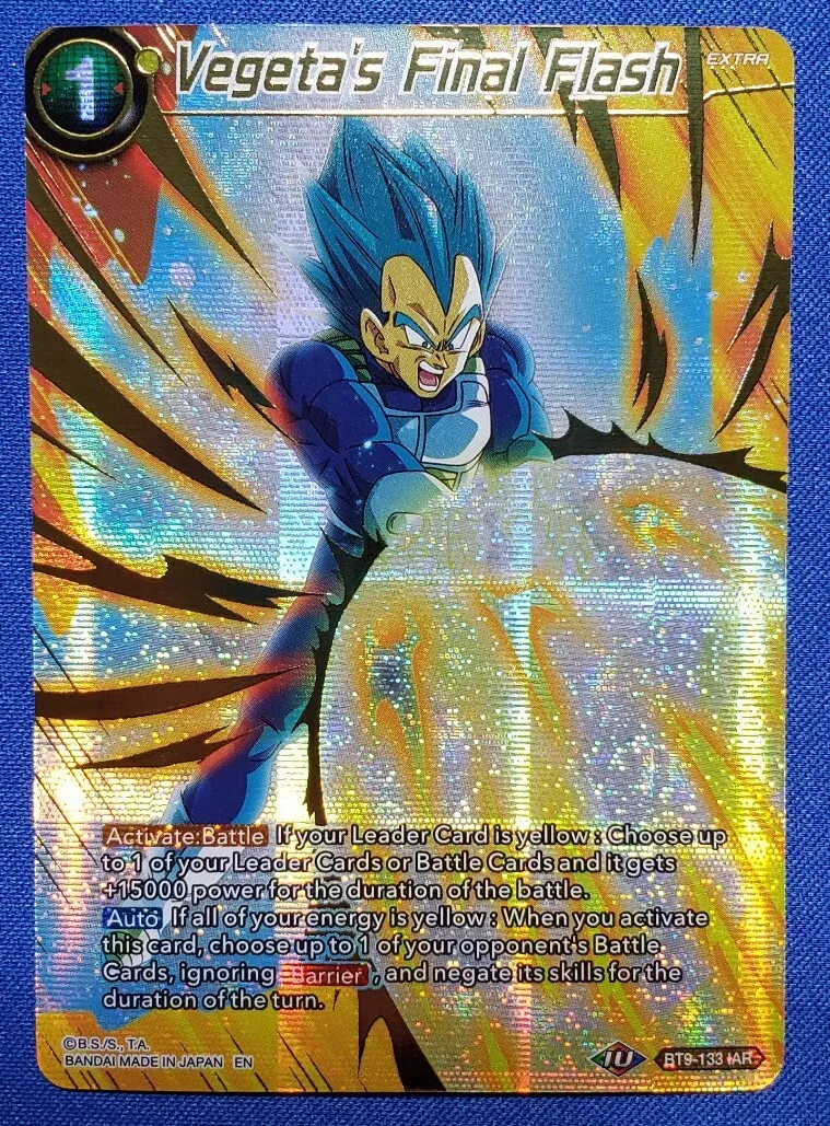 All versions from all sets for Vegeta's Final Flash