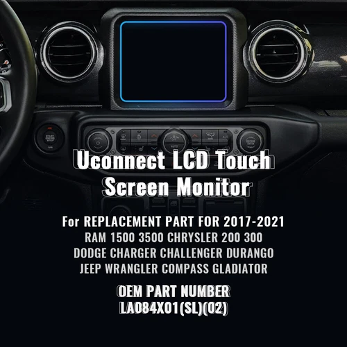 Para JEEP Compass 2018-2020 8,4" Pantalla LCD Pantalla Radio Navegación Repuesto - Imagen 9 de 12