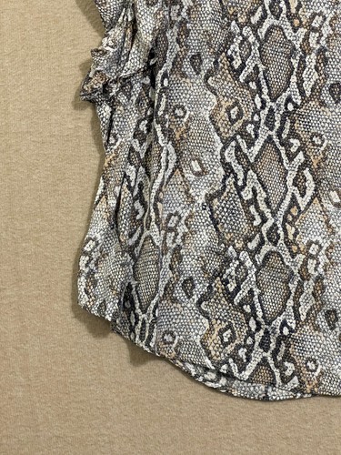 A New Day Blouse Women's XL Black, Brown & White Sleeveless - Picture 3 of 12