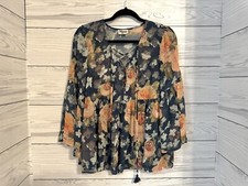 Show Me Your Mumu Catalina Cup Tunic Top Green Pink Floral Medium