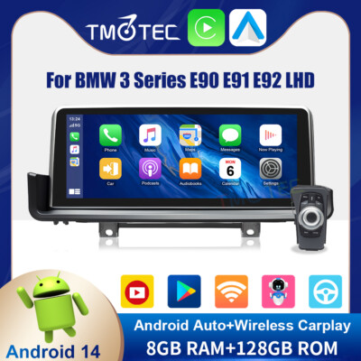 Für BMW E90 E91 Android 14 Autoradio 8+128GB Stereo Wireless Carplay+iDrive Knob