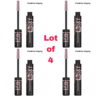 Maybelline # 799 Lash Sensational Sky High Washable Mascara COSMIC BLACK 4-Pack