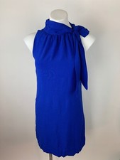 NEW Ann Taylor Royal Blue Secretary Tie Neck Dress 0