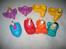 Vintage Dennys 1991 Flintstones Toy Figures Lot of 14 6 figures and 8 cars 