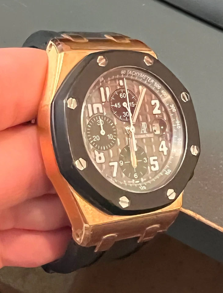 Audemars Piguet Royal Oak Offshore Chronograph 25940 18K ROSE GOLD Rubberclad - Image 3 of 4