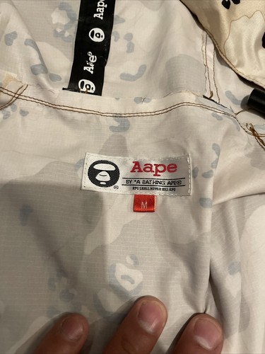 AAPE By A Bathing Ape BAPE Bape Sta Desert Camo Windbreaker Jacket SZ M RARE - Picture 6 of 13