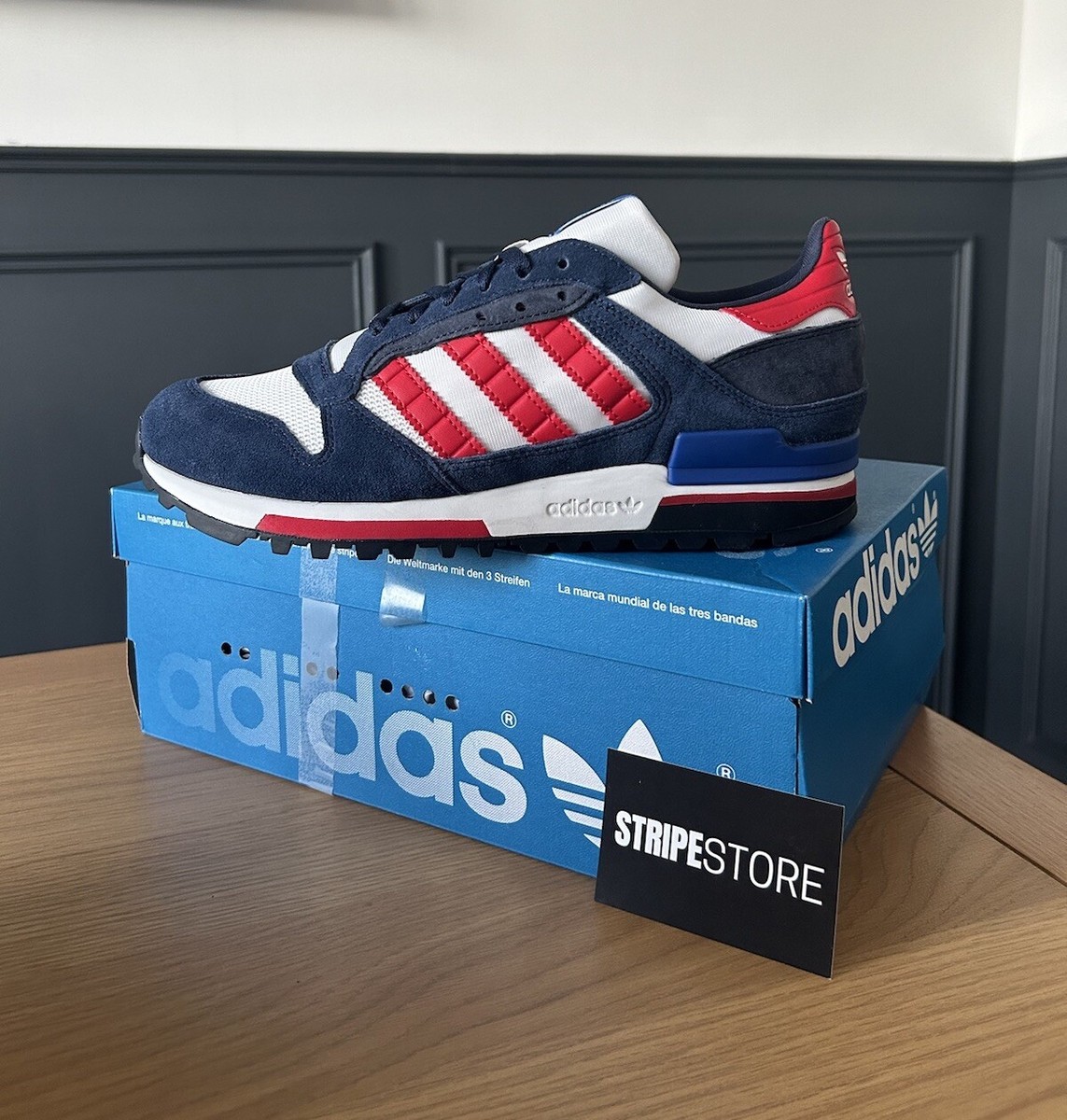 ADIDAS ZX 600 NAVY BLUE SUEDE 2024 TERRACE SHOES IH0406 - SIZE UK