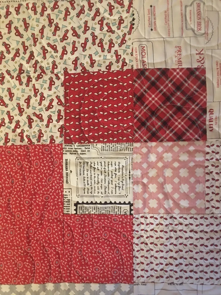 Edredón retro hecho a mano con papel de periódico, ¡PRECIO REDUCIDO! Foto 2 de 4