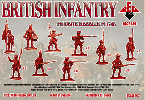 Red Box 72049 Jacobite Rebellions. Britische Infanterie 1745 Maßstab 1/72 - Bild 2 von 8
