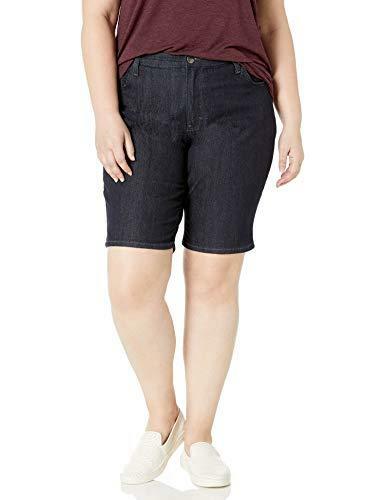 Riders by Lee Indigo Womenu0026#039;s Plus Size Comfort Waist Bermuda Short,  Rinse, 18 W | eBay