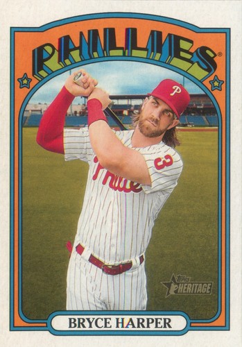 Bryce Harper [Throwback] #13 card from 2021 Topps Heritage