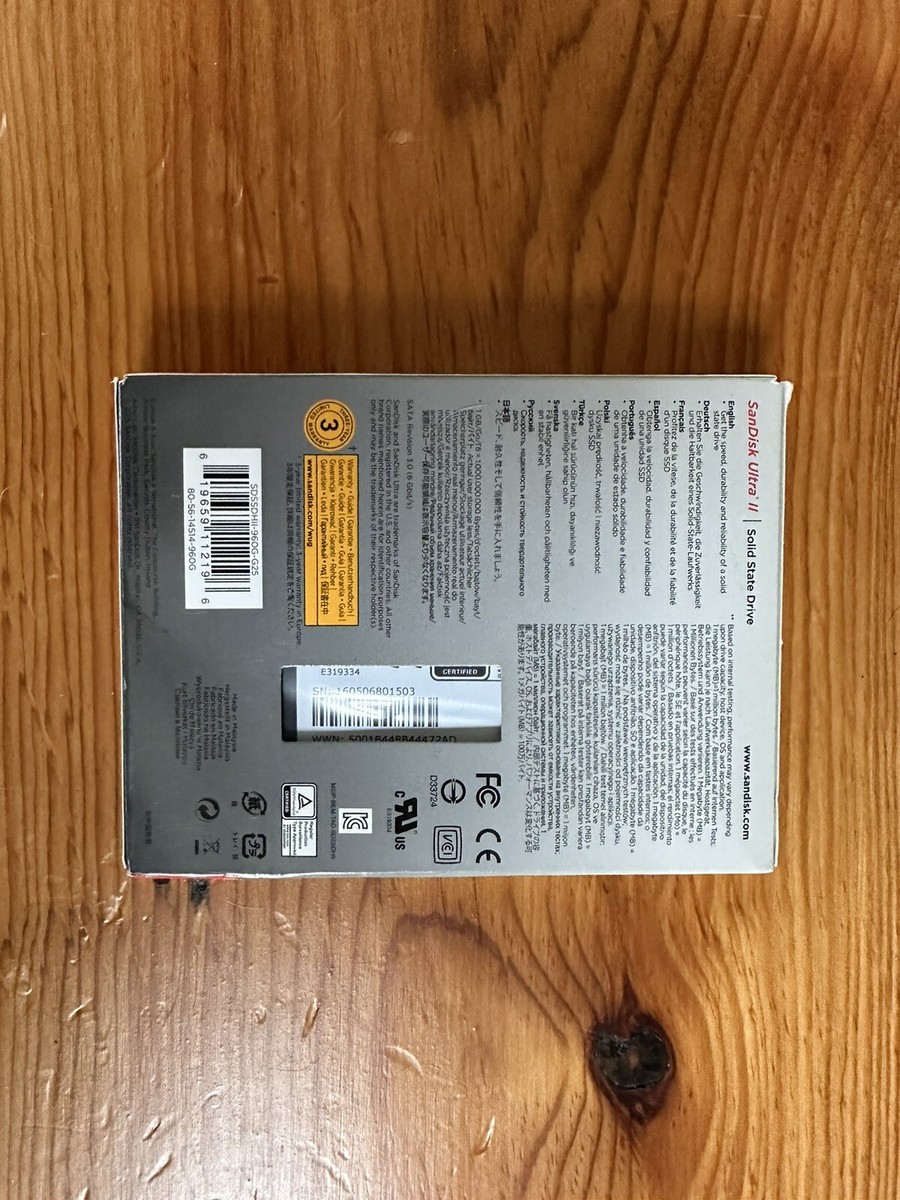 SanDisk Ultra II 960gb SATA III 2.5-inch 7mm Height Solid State