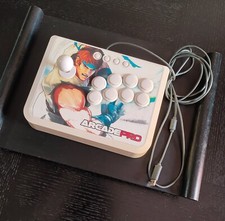 👻 Stick Manette Arcade Pro Street Fighter Blanc PC USB Jeu Combat Ryu Bigben