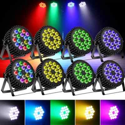 8x 270W LED Par Scheinwerfer 18 LED Strahler RGBW DMX Strobe Bühnenlicht - Bild 1 von 4